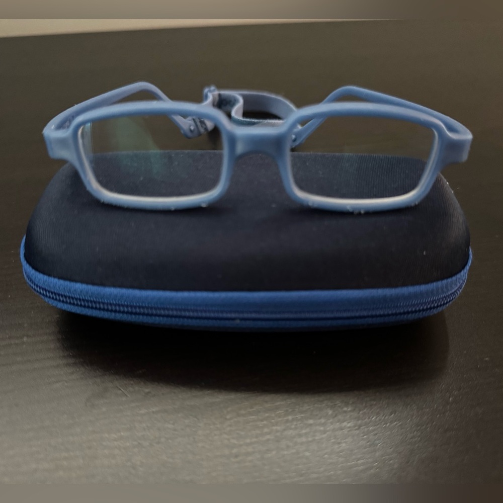 Miraflex New Baby 1 Kids Blue Glasses with Case